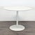 Modern Cb2 White 5-Piece Round Dining Set With Cushioned Chairs For Sale - Image 3 of 9