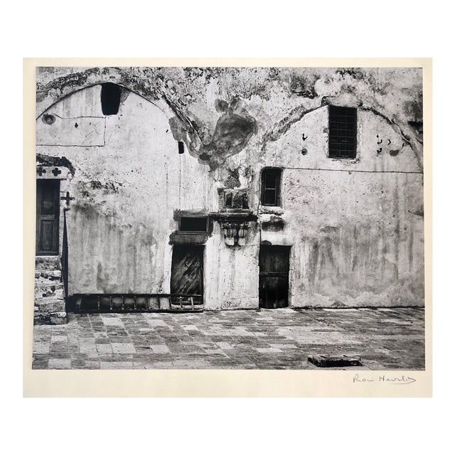 Ron Havilio, Vintage Silver Gelatin Photograph Wallscape, Jerusalem Architectural Photo, 1973 For Sale