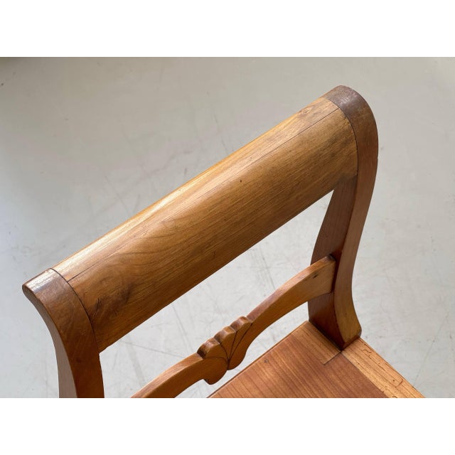 Brown Biedermeier-Style Cherrywood Bench, 1930s For Sale - Image 8 of 13