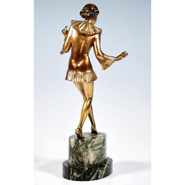 Viennese Art Deco Clotilde von Derp Dancer Figurine in Bronze attributed to Josef Lorenzl, 1928 For Sale - Image 4 of 10