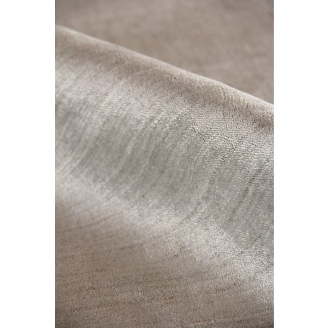 Not Yet Made - Made To Order Exquisite Rugs Creil Hand loom Bamboo/Silk Silver Rug-9'x12' For Sale - Image 5 of 7