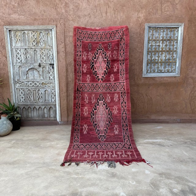 Moroccan Vintage Runner Rug 4x9 Ft For Sale - Image 9 of 11