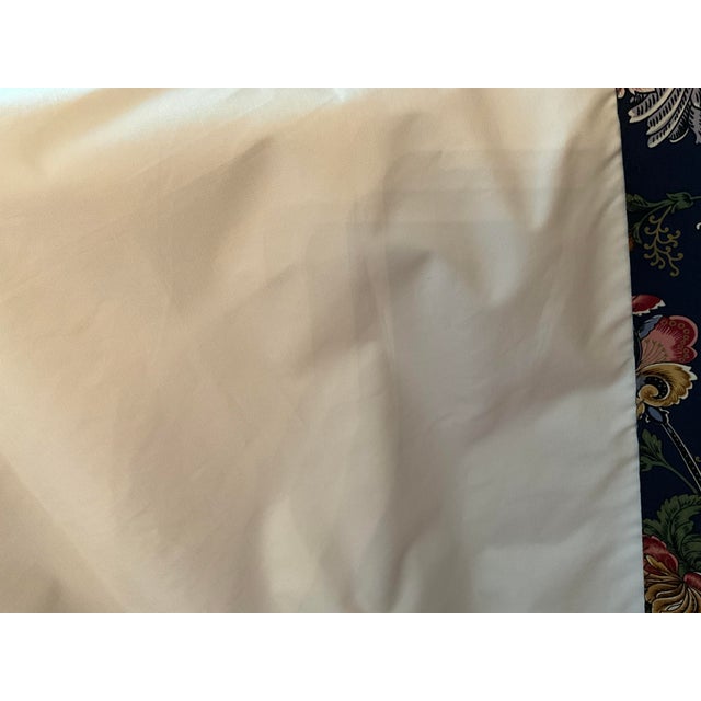 2002 Custom 4-Panel Bay Window Curtains With Waterfall Valance & Tassel Trim - 5 Pieces For Sale - Image 4 of 5