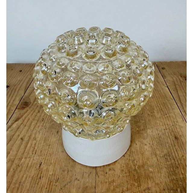 Industrial Vintage White Porcelain Ceiling Light, 1970s For Sale - Image 3 of 14
