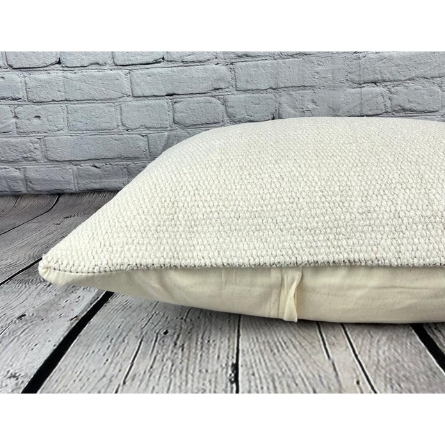 16 x 24 Hemp Pillow Turkish Cushion Natural White Pillow Cushion Cover For Sale - Image 4 of 4