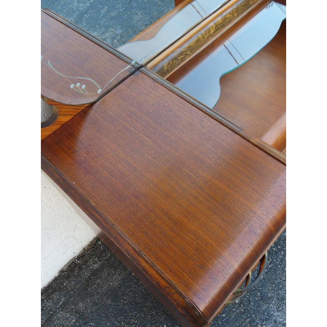 1920s Art Deco Water Fall Inlay Vanity Makeup Table 6300 For Sale - Image 13 of 18