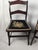 Pair of Vintage Tell City Style Dark Wood Chairs With Black Floral Needlepoint Seats For Sale - Image 10 of 14