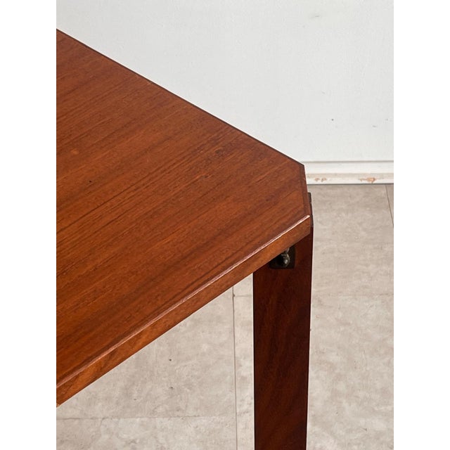 Mid-Century Modern Mid-Century Italian Architectural Wooden Table with Exposed Details, 1970s For Sale - Image 3 of 13