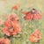 'Wild Poppies' by Jane Chenoweth, Circa 1955; Post-Impressionist Oil For Sale - Image 4 of 5