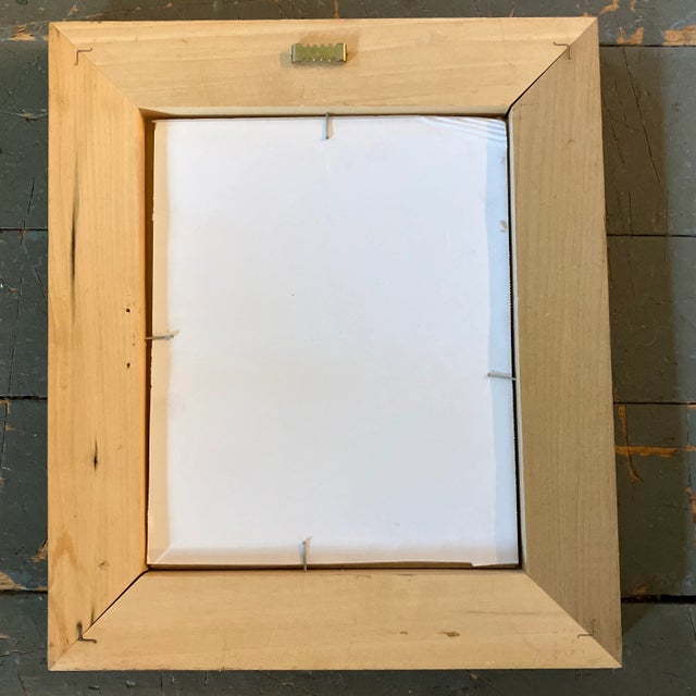 Abstract Expressionism 1950’s Original Female Nude Pastel Drawing Painted Grainwood Frame For Sale - Image 3 of 4