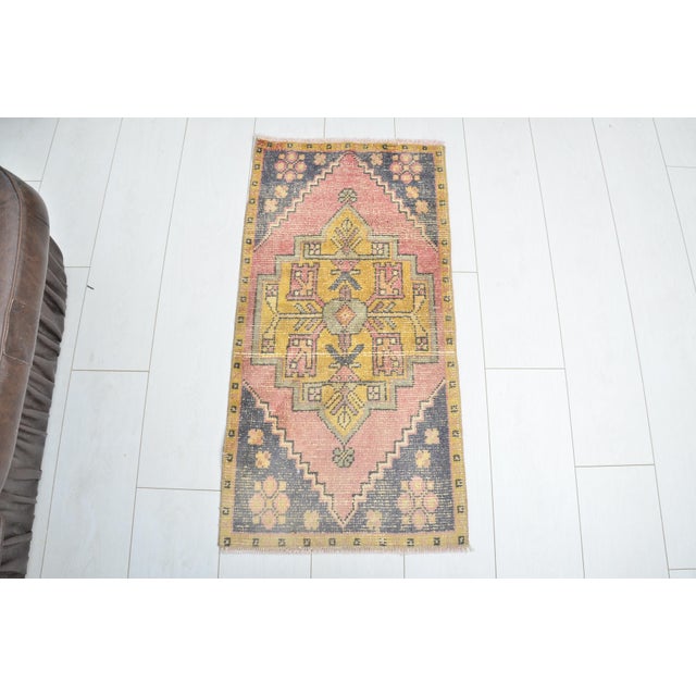 Handmade wool carpet in Turkish Anatolia , Vintage Oushak Rug,Turkish Vintage Anatolian Rug, Handmade wool Rug . One Of...