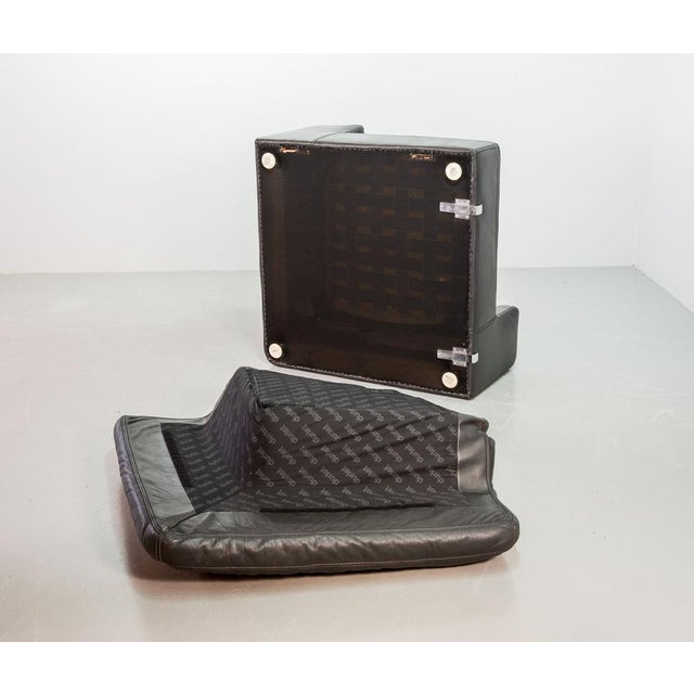 Modular Jeep Sofa in Grey Leather, 1970s, Set of 4 For Sale - Image 17 of 18