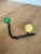 1950s Mid-Century Modern French Sputnik Wall Hook With Green & Yellow Atomic Balls For Sale In Raleigh - Image 6 of 10