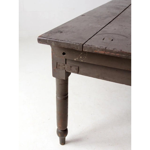 Antique Primitive Wood Farm Table For Sale - Image 18 of 18