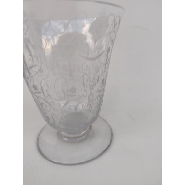 Baccarat Crystal Vase, Michelangelo Pattern. Circa 1920. A lovely, very elegant tulip-shaped vase. It is unsigned as it...
