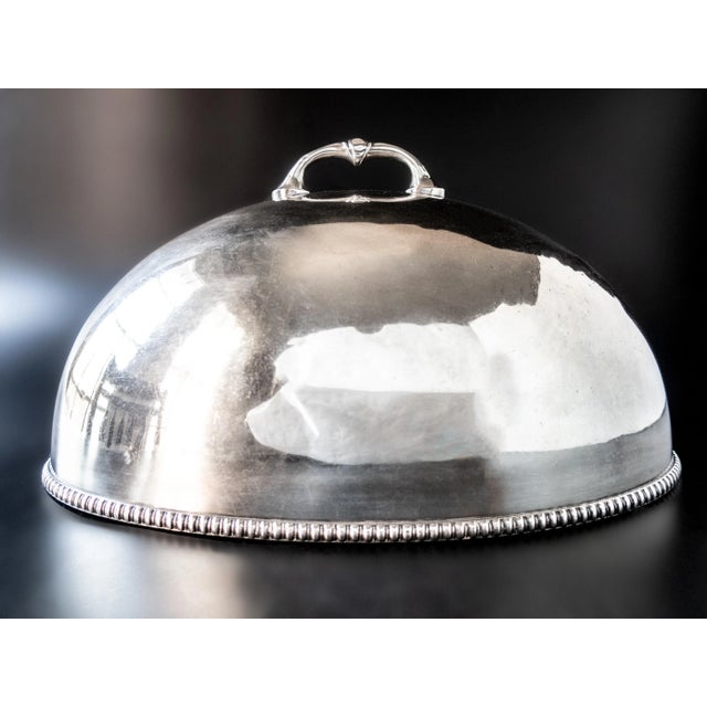 Traditional Antique Hotel Metropole Silverplate Meat Dome Food Cloche For Sale - Image 3 of 9