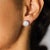 18k White gold button earrings with approximately 1.20 carats of pave set diamonds. 5.82 grams
