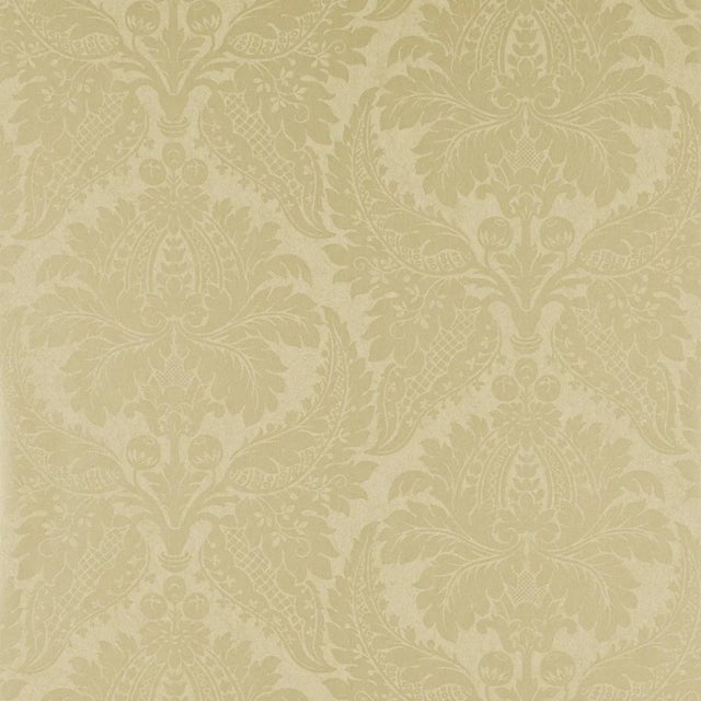 Zoffany Malmaison Damask Wallpaper in Champagne - a Sample For Sale