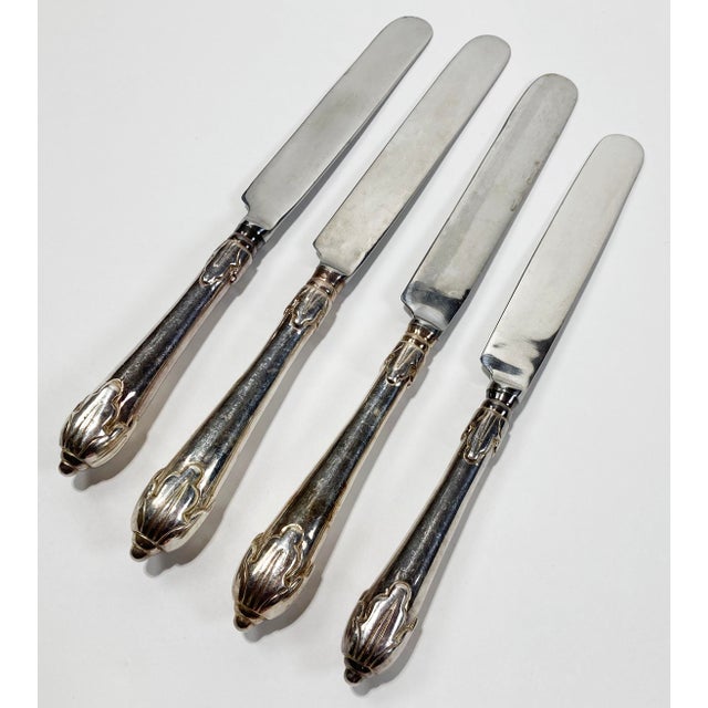 Vintage Vergeze by Source Perrier Collection Silver Plated Knives, Set of 4 For Sale In Kansas City - Image 6 of 6