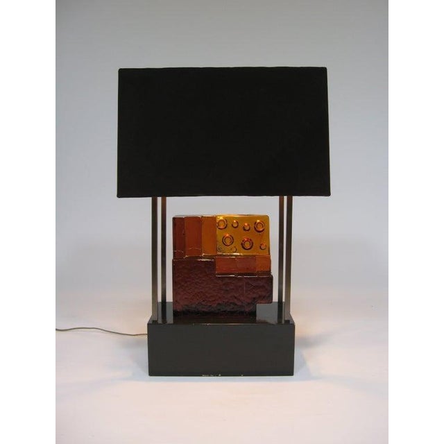 Mid-Century Modern Custom Art Glass Sculpture Lamp from Arthur Elrod Interior For Sale - Image 3 of 10
