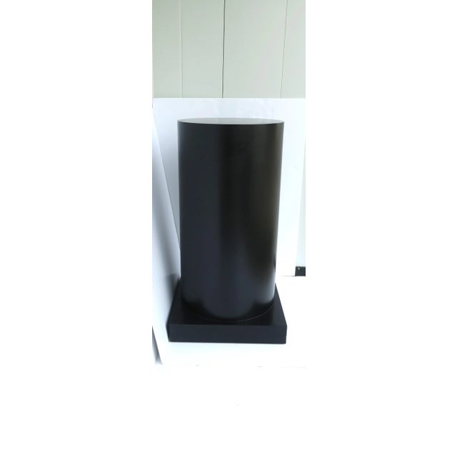 Black Pedestal Column Pillar Stand Modern Style Postmodern Period, 1980s For Sale In New York - Image 6 of 11