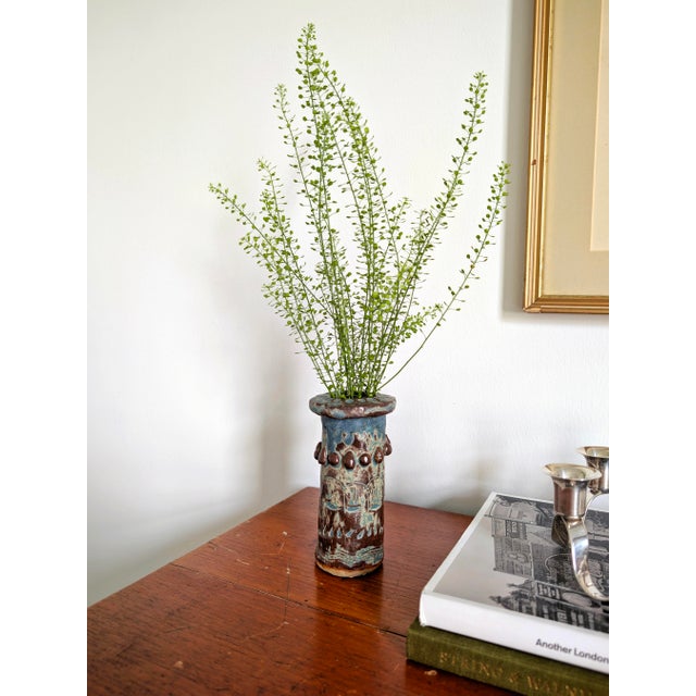Vintage Brutalist Ceramic Vase, 1970s For Sale - Image 4 of 11