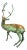 1970s Large Brass Buck Statue For Sale