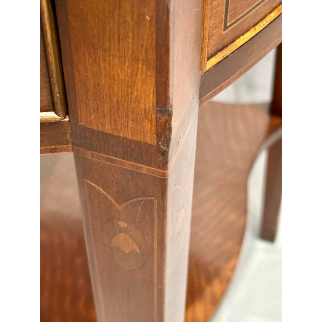 Mahogany Side Table With Satinwood Inlay by Baker, Historic Charleston Collection For Sale - Image 10 of 11