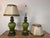 Vintage Murano Glass Table Lamps - Barovier & Toso Style Olive Green - a Pair For Sale - Image 14 of 17