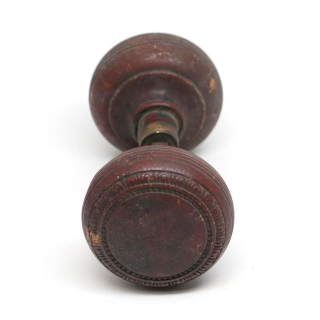 Pair of Bronze Concentric Entry Door Knobs For Sale - Image 4 of 4