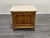 Mid Century Walnut Burlwood Nightstand With Travertine Top For Sale In Miami - Image 6 of 8