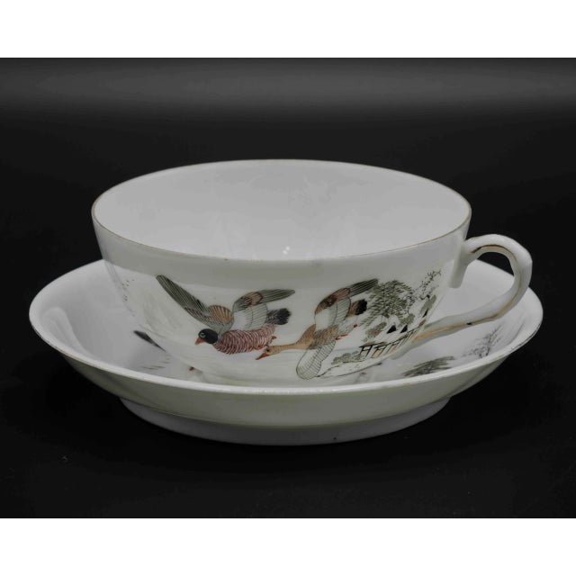 Mid 20th Century 33 Piece Japanese Hand Painted Porcelain Tea Set Signed For Sale - Image 5 of 7