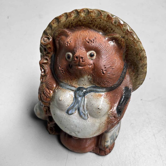 Mid-Century Modern Japanese Decorative Tanuki Statue, 1970s For Sale - Image 3 of 13