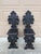 A striking pair of antique Italian Renaissance Revival hall chairs crafted from richly toned walnut and adorned with...