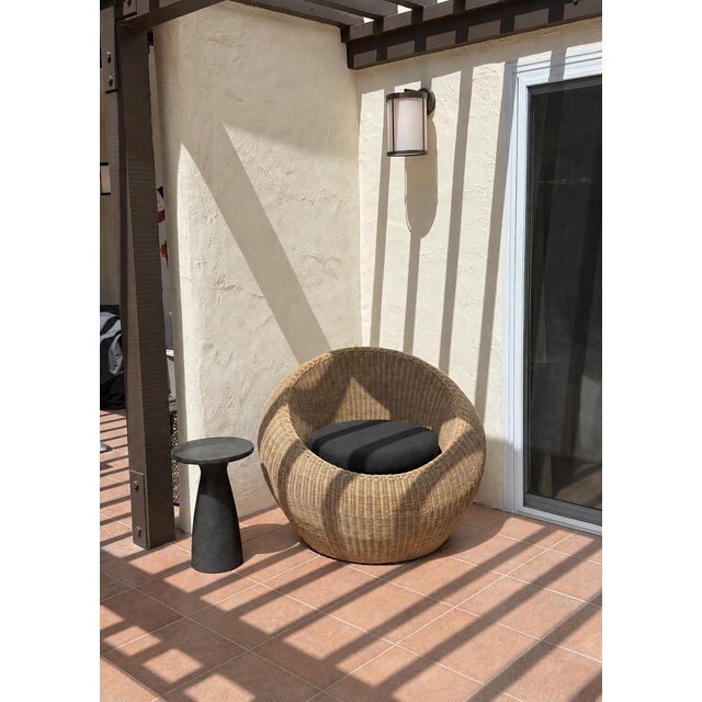 Outdoor Faux Wicker Bubble Chair For Sale - Image 9 of 9
