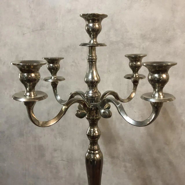 1960s Silver Metal Table Lamp, 1960s For Sale - Image 5 of 10