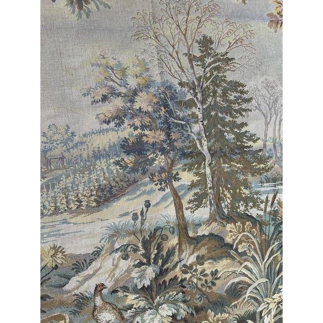 Vintage French Aubusson Style Jacquard Tapestry, 1970s For Sale - Image 9 of 18