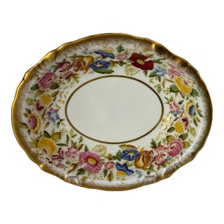 Vintage Hammersley "Queen Anne" Bone China Oval Vegetable Serving Bowl England 1940s-1950s For Sale