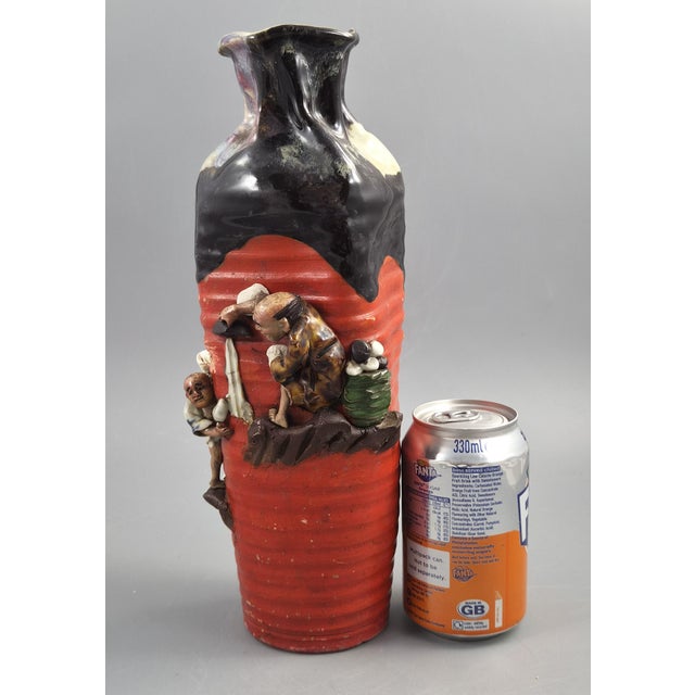 Tall Japanese Sumida River Vase by Inoue Ryōsai, 1890s For Sale - Image 12 of 13