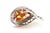 Silver Pendant Medal with Orange-Toned Stone and Ring for Suspension For Sale - Image 5 of 6