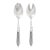 Light Gray VIETRI Aladdin Brilliant Light Gray Salad Server Set For Sale - Image 8 of 8
