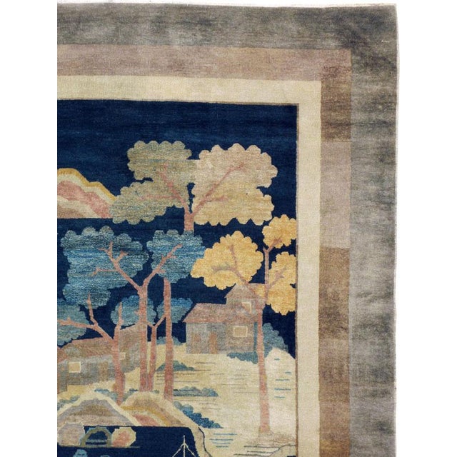 Chinoiserie Galerie Shabab Collection Early 20th Century Chinese Peking Carpet For Sale - Image 3 of 9