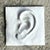 White Vintage Boho Plaster Relief of Ear For Sale - Image 8 of 10