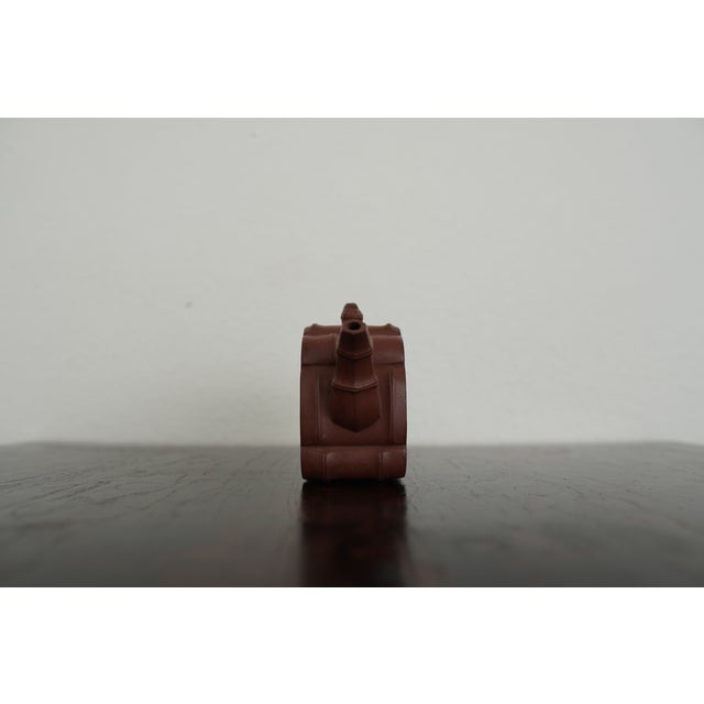 Ceramic 1950s Chinese Relief Design Pottery Teapot For Sale - Image 7 of 14