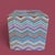 Missoni Style Multicolor Knit Chevron Tissue Box Cover For Sale In Charlotte - Image 6 of 13