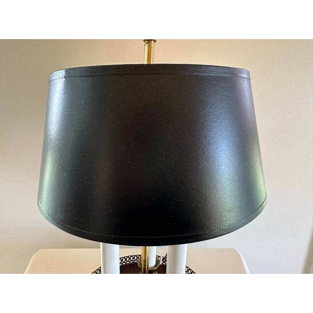 1960s Vintage Knob Creek Bouillotte Three Candlestick Style Desk Lamp For Sale - Image 5 of 11