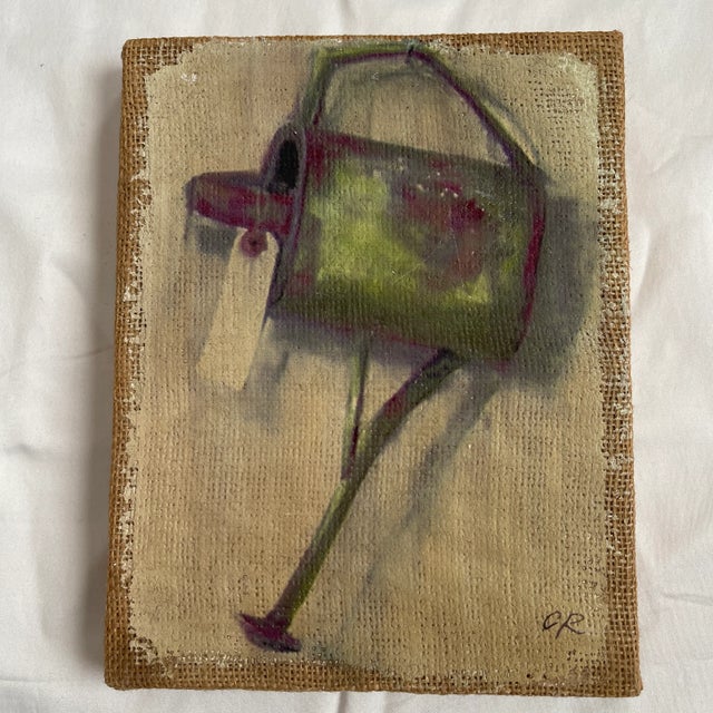 1990s Still Life Painting of a Garden Watering Can by Carol Rowan For Sale - Image 13 of 13