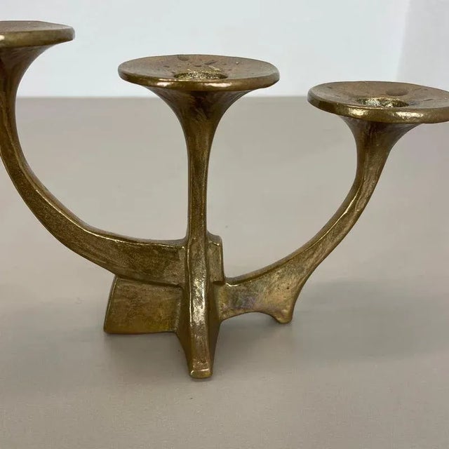 Mid-Century Brutalist Bronze Candleholder from Michael Harjes, Germany, 1960s For Sale - Image 9 of 15