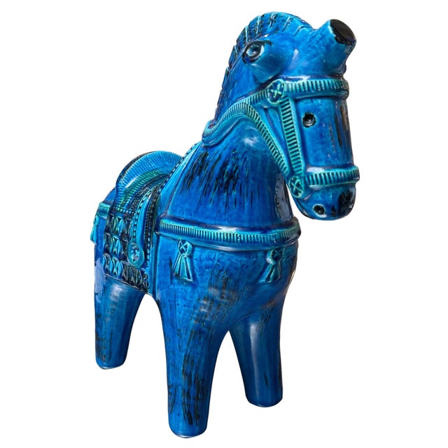 Bitossi Late 20th Century Aldo Londi Rimini Blu Horse by Flavia Montelupo/Bitossi, Italy For Sale - Image 4 of 14