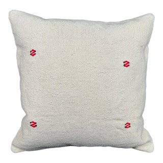 Turkish Hemp Pillow Cushion Natural Beige Red Cushion Cover 20x20 For Sale